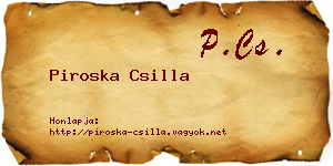 Piroska Csilla névjegykártya