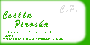 csilla piroska business card